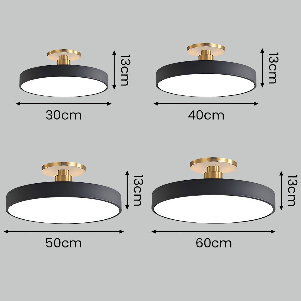 ConciseCircular - Plafoniera Circolare LED a Soffitto – lampada design da parete di Luximode