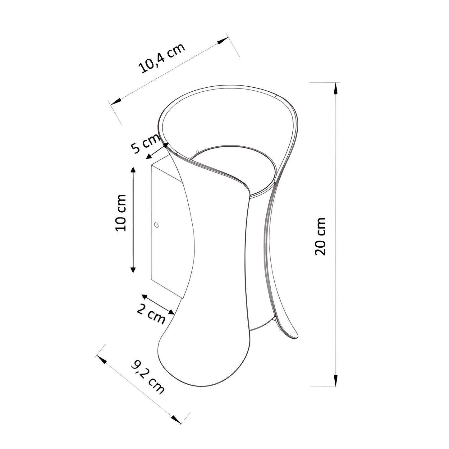 DualDelight - Applique Elegante da Esterni LED – lampada design da parete di Luximode