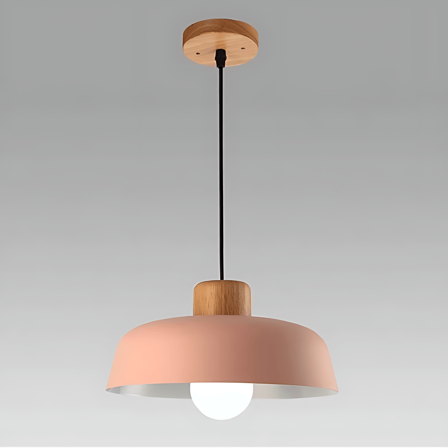 NordikaGlow – Lampada a Sospensione Moderna in Metallo e Legno Naturale – lampada design da parete di Luximode