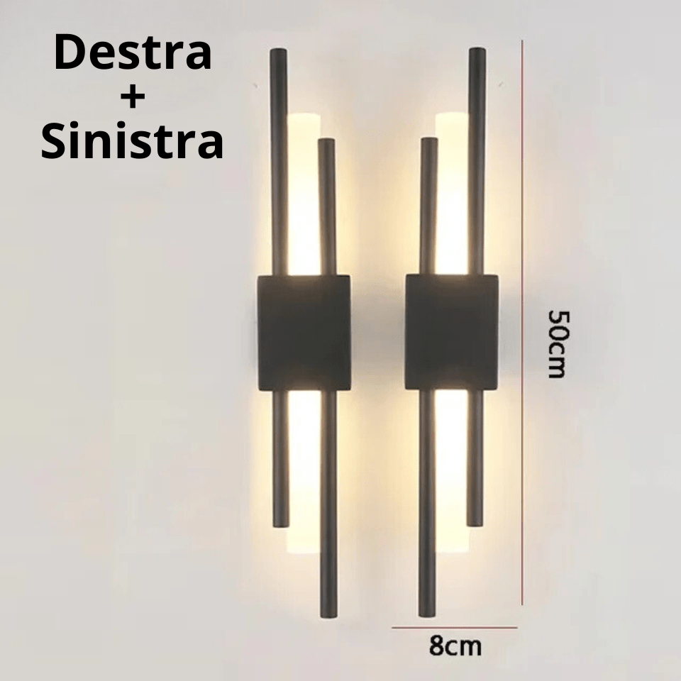 BlackLara - Lampada da Parete Doppia – lampada design da parete di Luximode