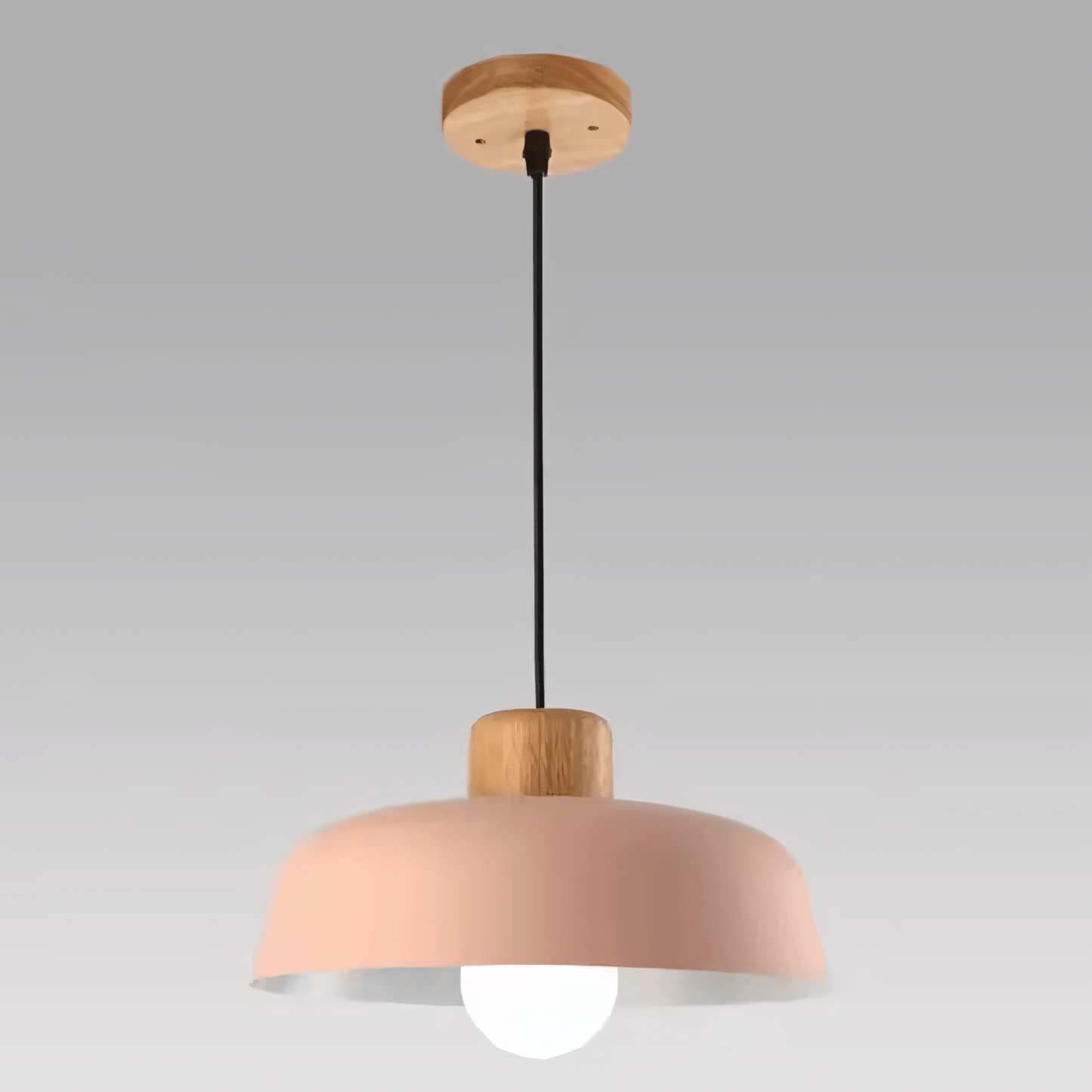 NordikaGlow – Lampada a Sospensione Moderna in Metallo e Legno Naturale – lampada design da parete di Luximode