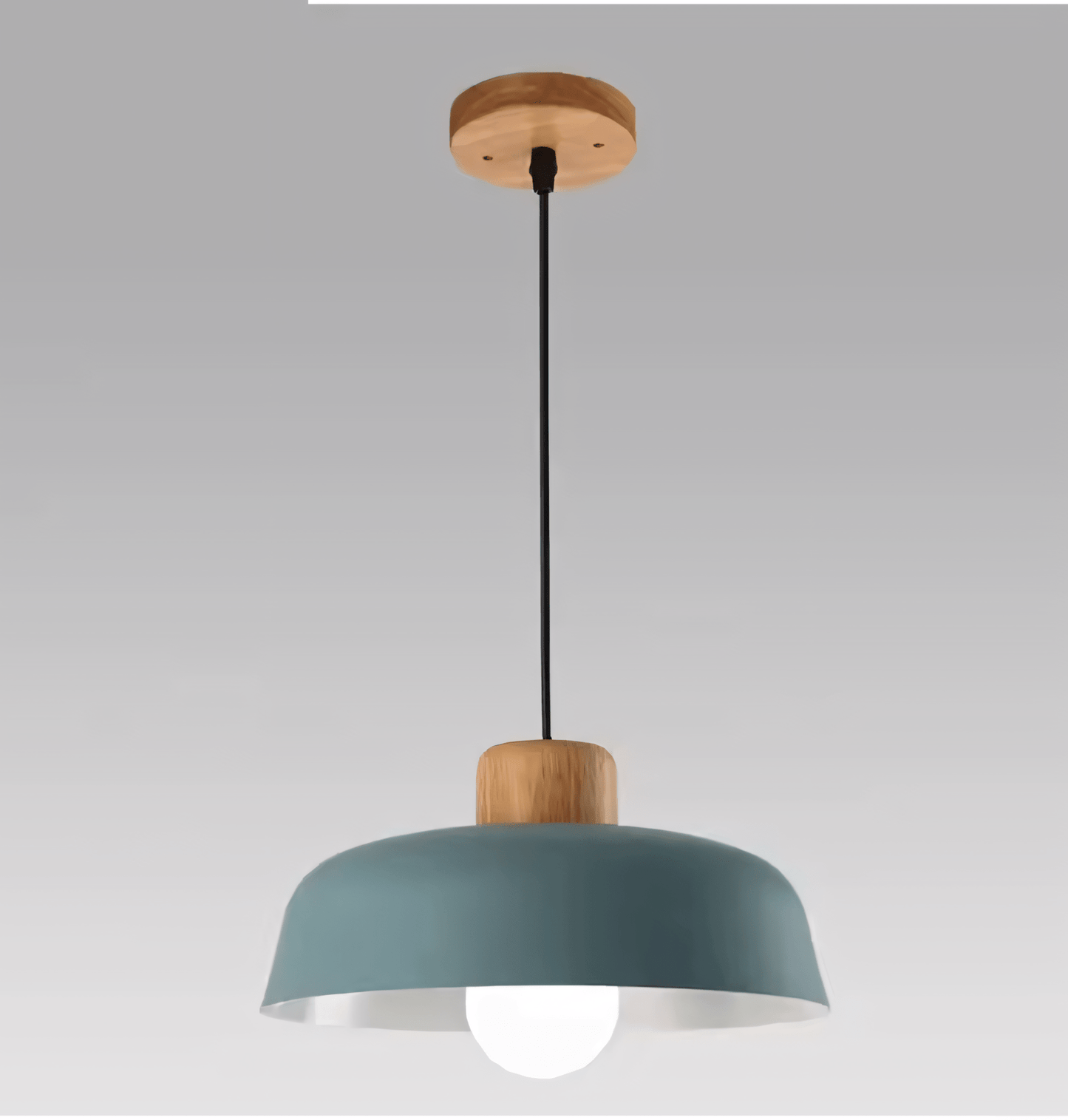 NordikaGlow – Lampada a Sospensione Moderna in Metallo e Legno Naturale – lampada design da parete di Luximode