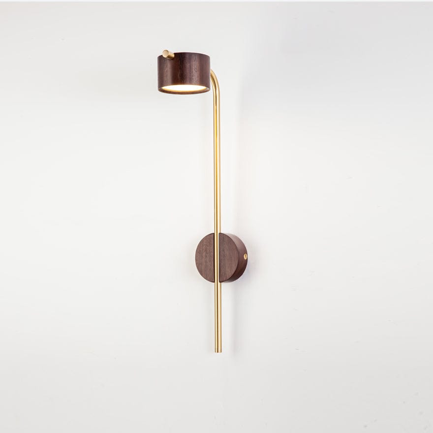 CurvedElegance - Lampada da Parete Cilindrica in Legno – lampada design da parete di Luximode