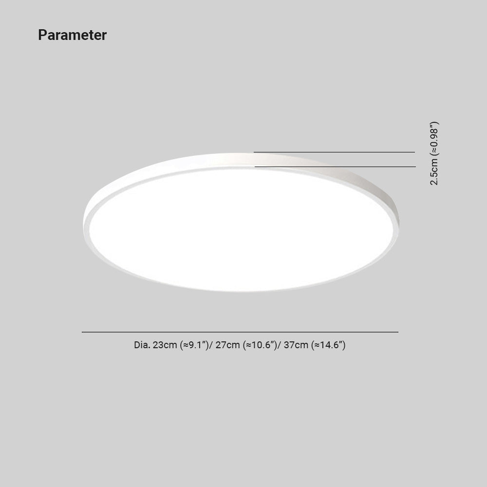 AstraRound - Plafoniera Circolare LED a Soffitto – lampada design da parete di Luximode