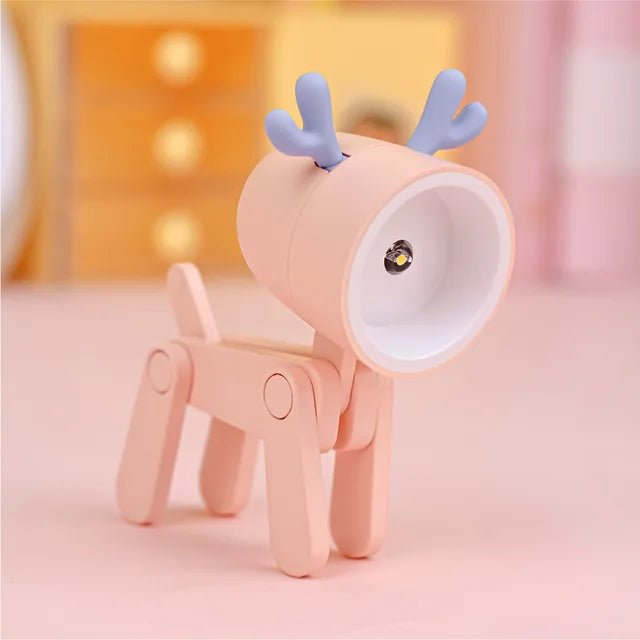 Mini lampada WoofBuddy a forma di renna rosa