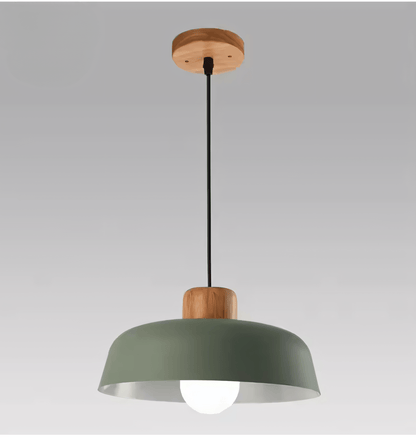 NordikaGlow – Lampada a Sospensione Moderna in Metallo e Legno Naturale – lampada design da parete di Luximode