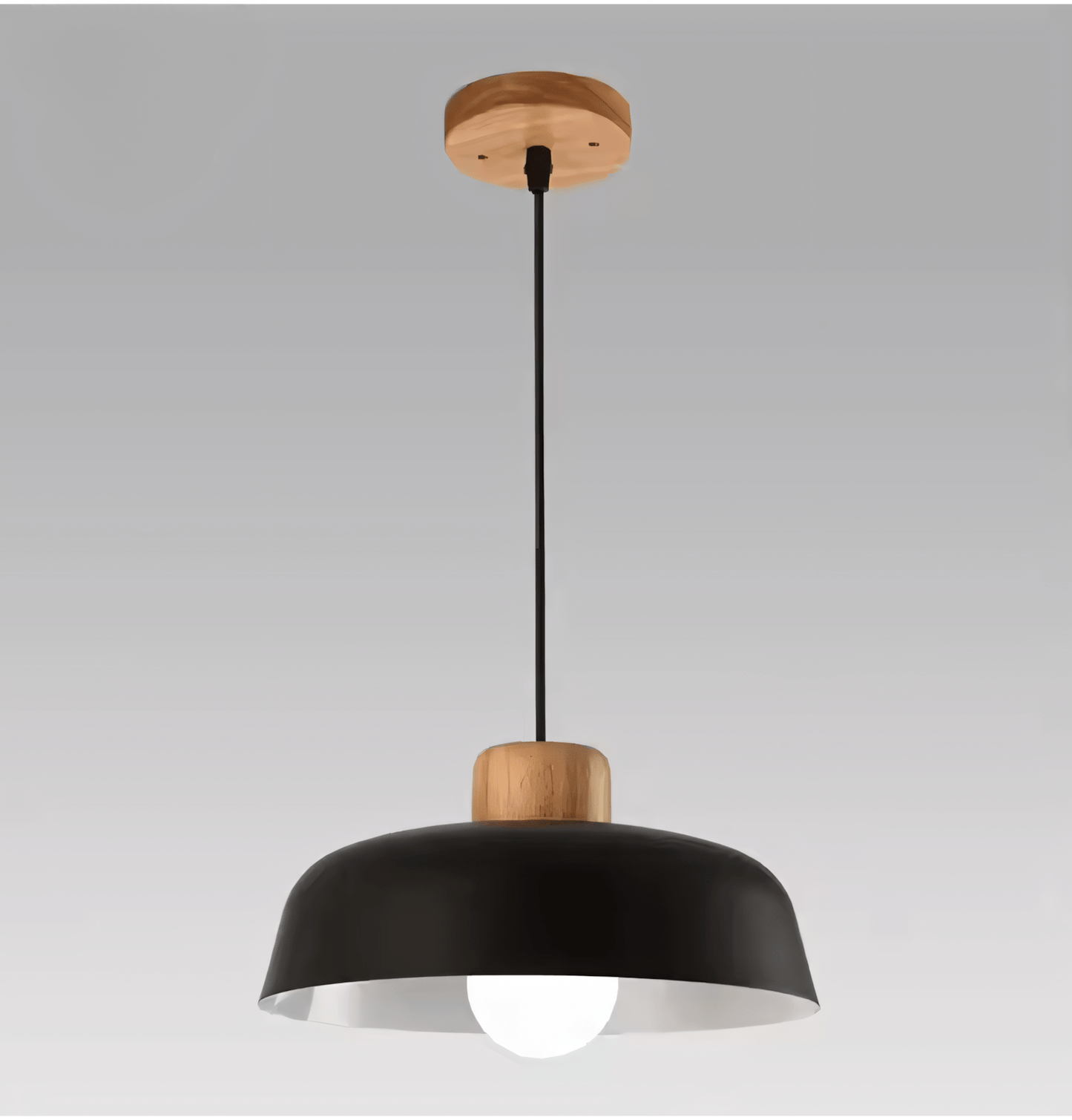 NordikaGlow – Lampada a Sospensione Moderna in Metallo e Legno Naturale – lampada design da parete di Luximode