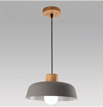 NordikaGlow – Lampada a Sospensione Moderna in Metallo e Legno Naturale – lampada design da parete di Luximode