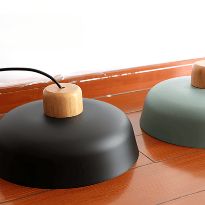 NordikaGlow – Lampada a Sospensione Moderna in Metallo e Legno Naturale – lampada design da parete di Luximode