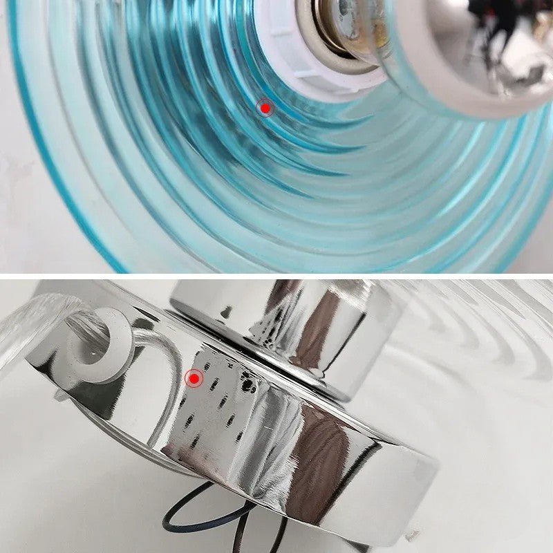 RippleGlow – Applique da Parete in Vetro Ondulato – lampada design da parete di Luximode