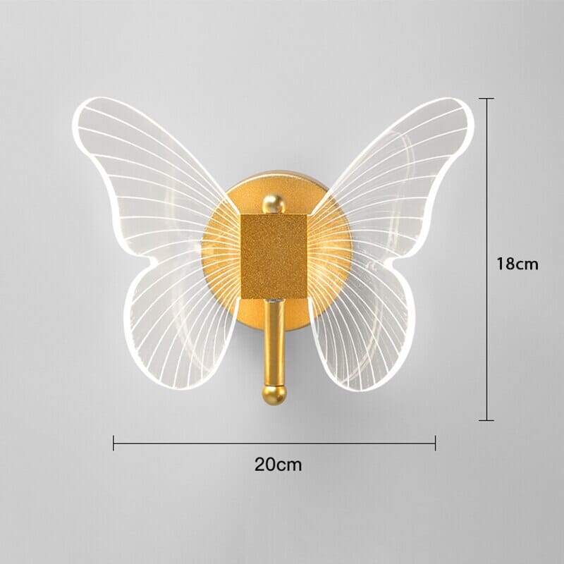 WINGLOW - Lampada da Parete a Forma di Farfalla