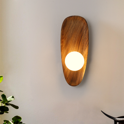 NaturalWooden - Lampada da Parete in Legno