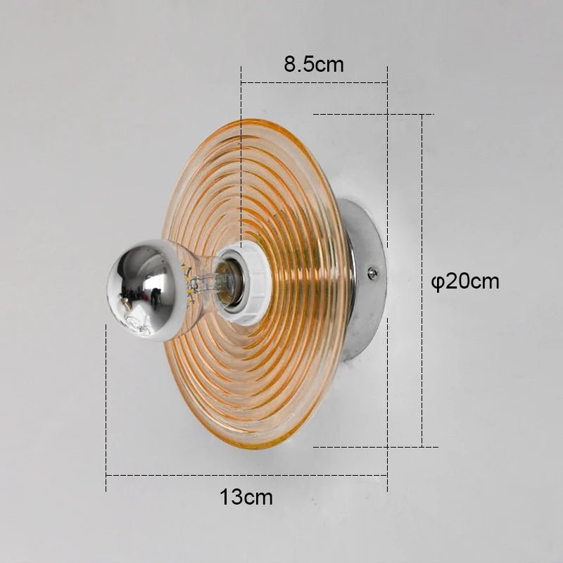 RippleGlow – Applique da Parete in Vetro Ondulato – lampada design da parete di Luximode