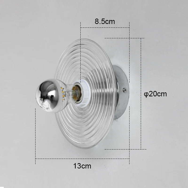 RippleGlow – Applique da Parete in Vetro Ondulato – lampada design da parete di Luximode