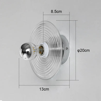 RippleGlow – Applique da Parete in Vetro Ondulato – lampada design da parete di Luximode