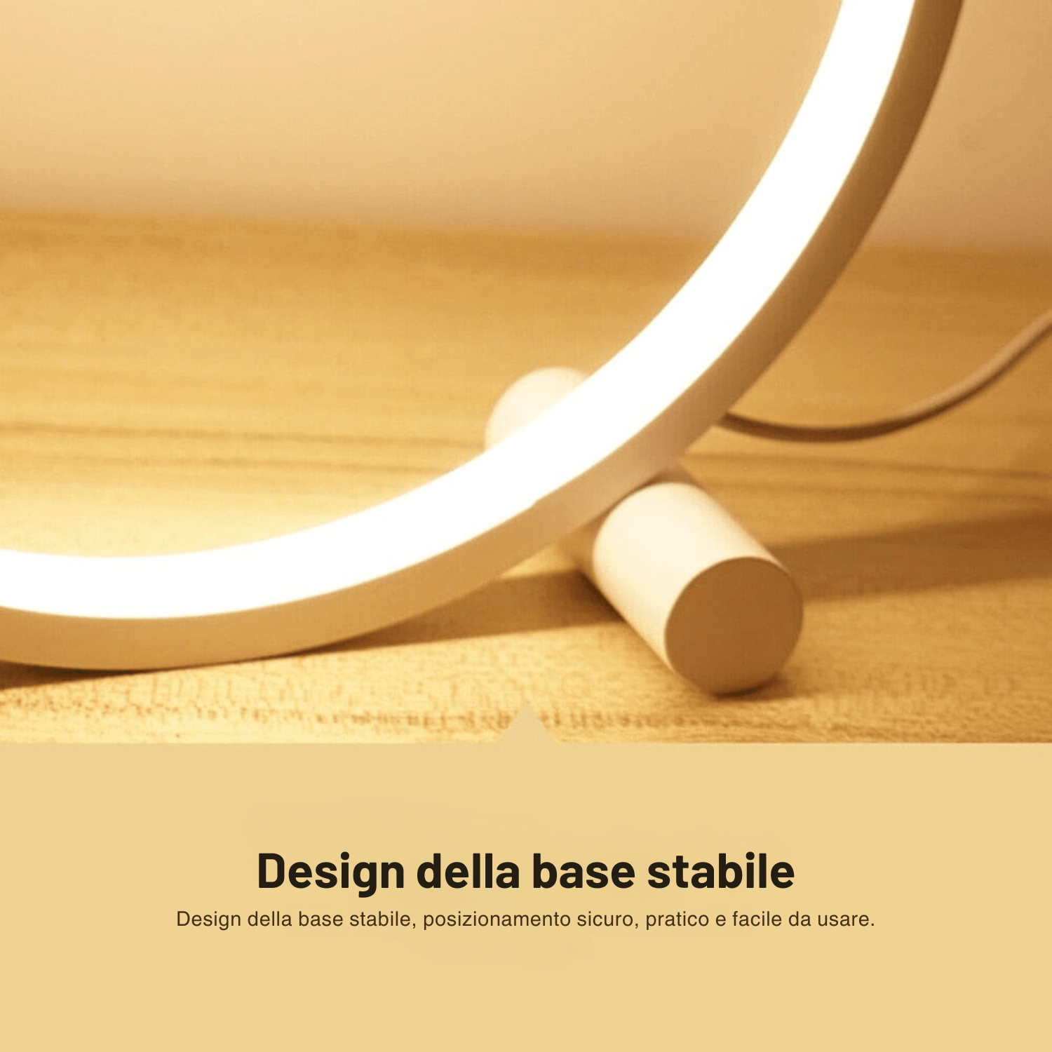 LOOP - Lampada da Tavolo Circolare a Sensore Touch – lampada design da parete di Luximode