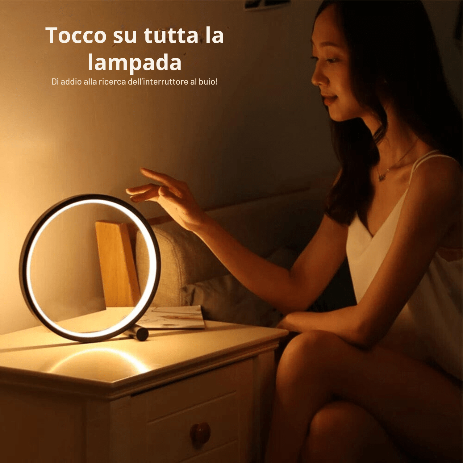 LOOP - Lampada da Tavolo Circolare a Sensore Touch – lampada design da parete di Luximode
