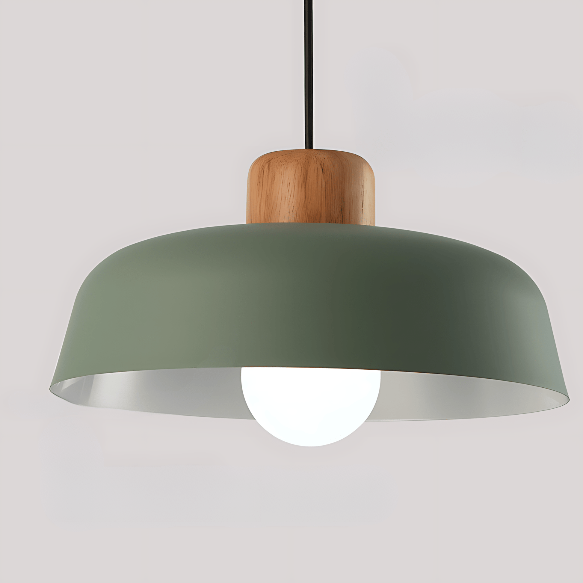 NordikaGlow – Lampada a Sospensione Moderna in Metallo e Legno Naturale – lampada design da parete di Luximode