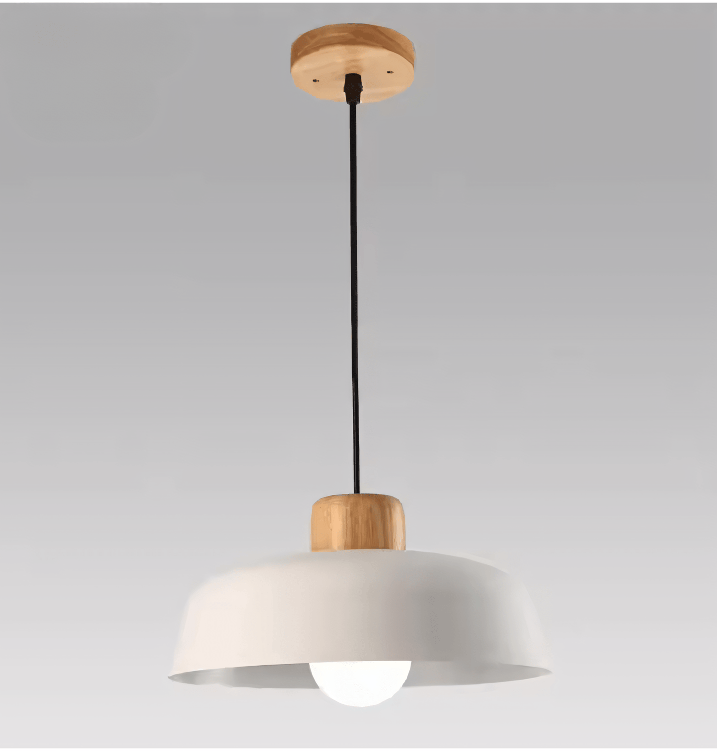 NordikaGlow – Lampada a Sospensione Moderna in Metallo e Legno Naturale – lampada design da parete di Luximode