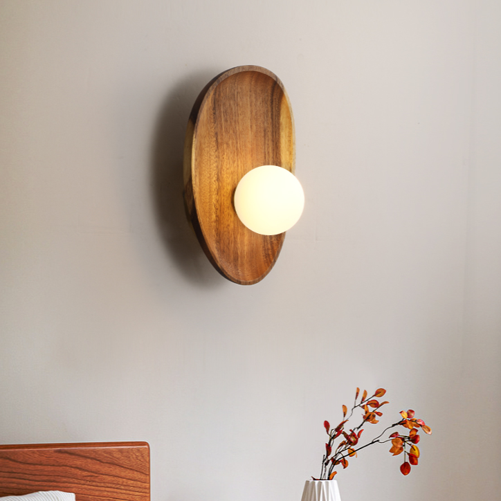 NaturalWooden - Lampada da Parete in Legno