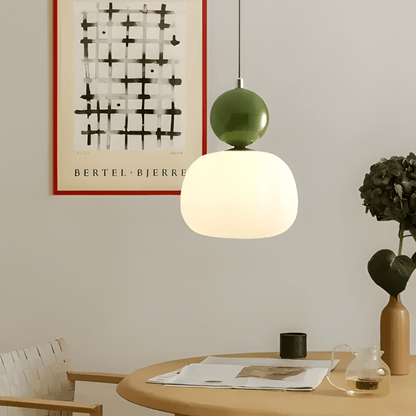 BauGlow – Lampada a Sospensione Stile Bauhaus in Vetro Opalino – lampada design da parete di Luximode