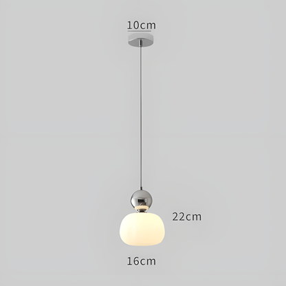 BauGlow – Lampada a Sospensione Stile Bauhaus in Vetro Opalino – lampada design da parete di Luximode
