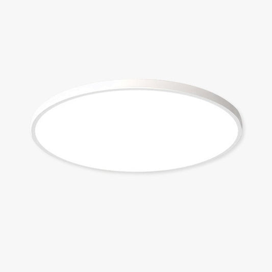 AstraRound plafoniera circolare LED da soffitto ultrasottile: scatto prodotto della plafoniera bianca su fondo chiaro - Luximode