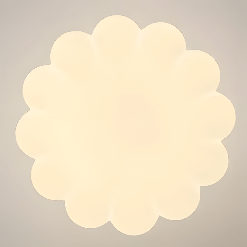 Vetro opalino della BauGlow visto dal basso, forma a fiore