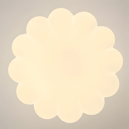 Vetro opalino della BauGlow visto dal basso, forma a fiore