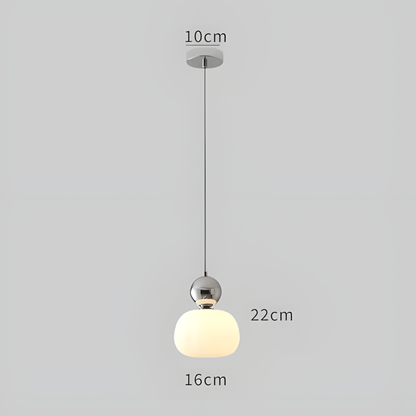 Misure della BauGlow: vetro 16 cm, altezza 22 cm, rosone 10 cm