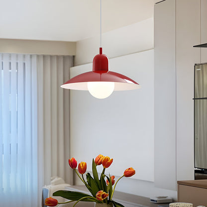 DomeLine Bauhaus - vista frontale della sospensione in alluminio verniciato | Luximode