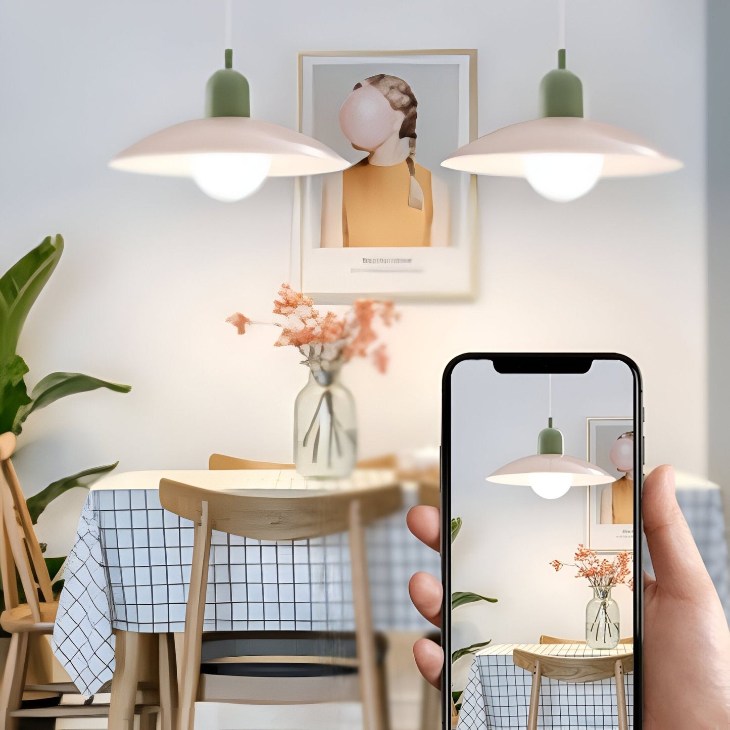 DomeLine Bauhaus - vista laterale della lampada a sospensione design nordico | Luximode