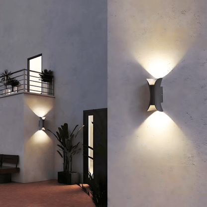 DualDelight accesa sulla facciata di una casa
