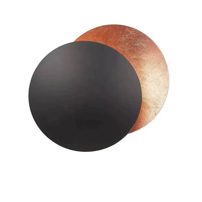 EclipseLamp – lampada da parete a eclissi, finitura nero e bronzo, di Luximode