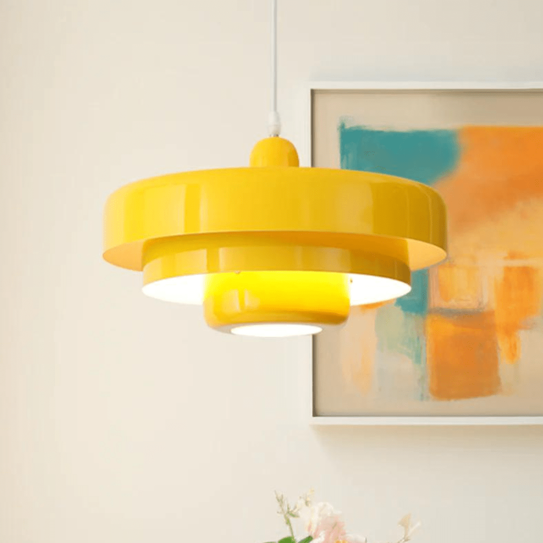 ElegantAura - lampada a sospensione vintage, giallo | Luximode