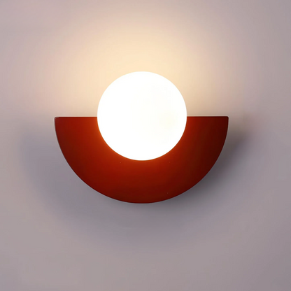 EverestCircle - variante rossa, accento di colore vivace per parete | Luximode