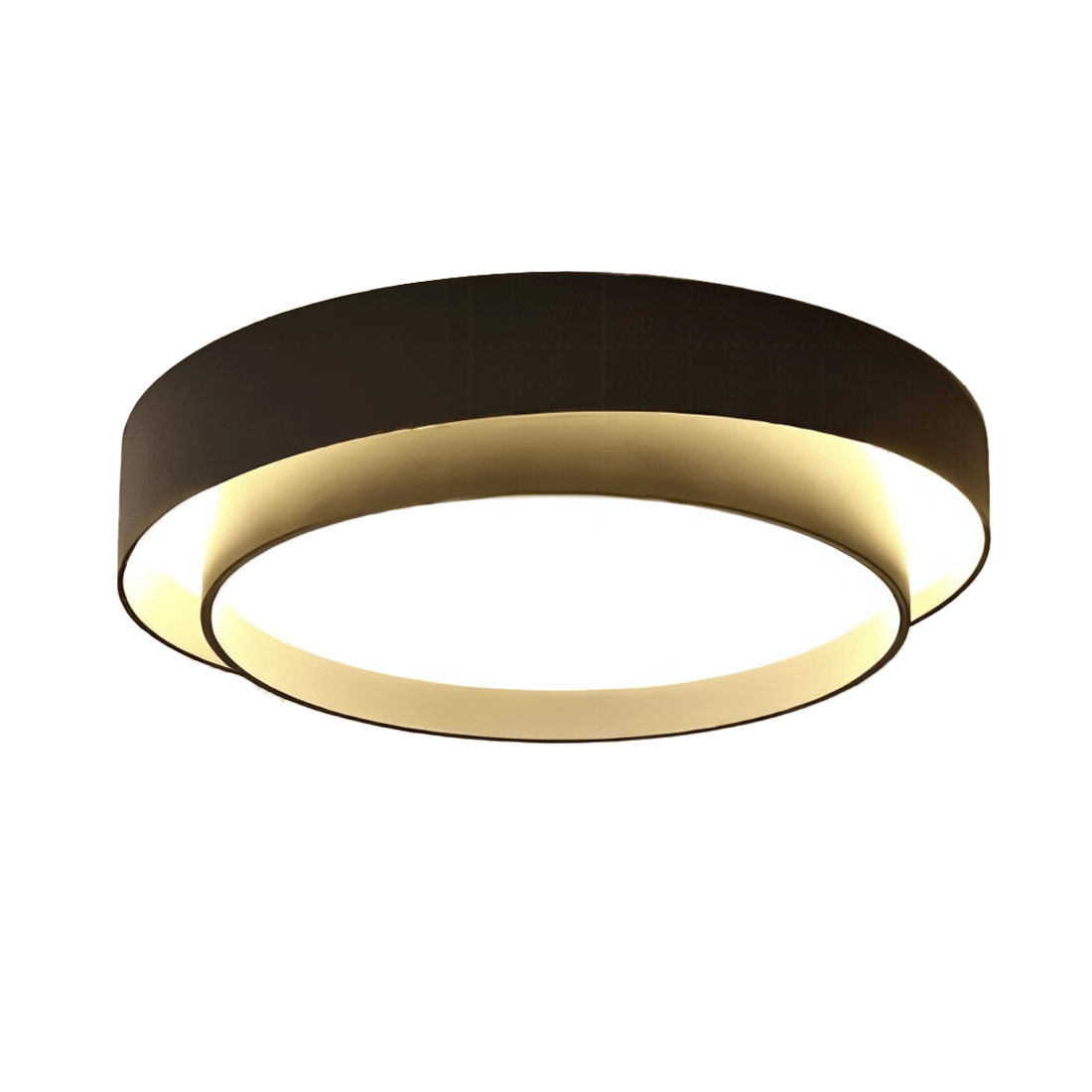 Plafoniera LED a forma di disco FLINT nera