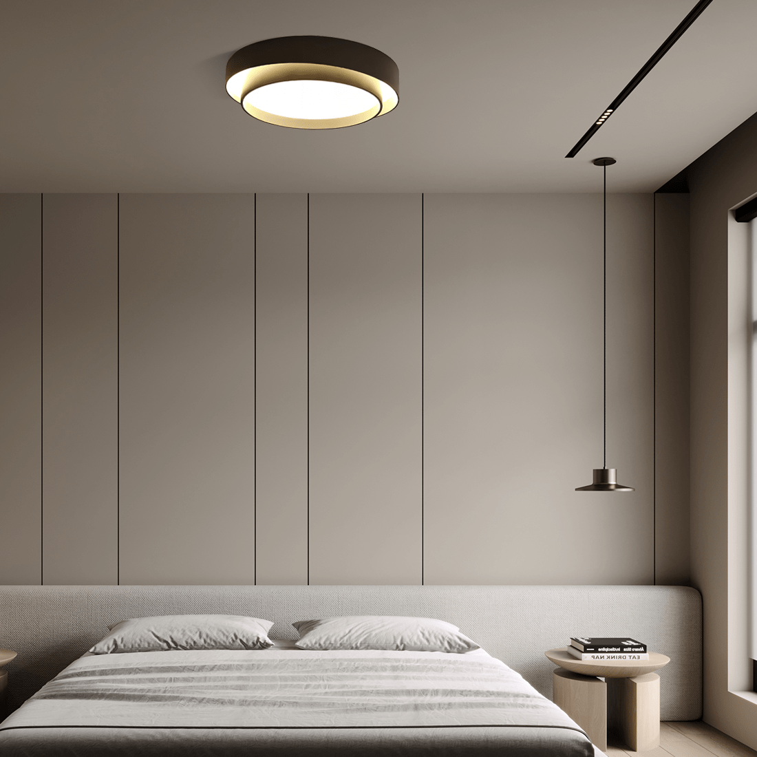 Plafoniera LED a forma di disco FLINT