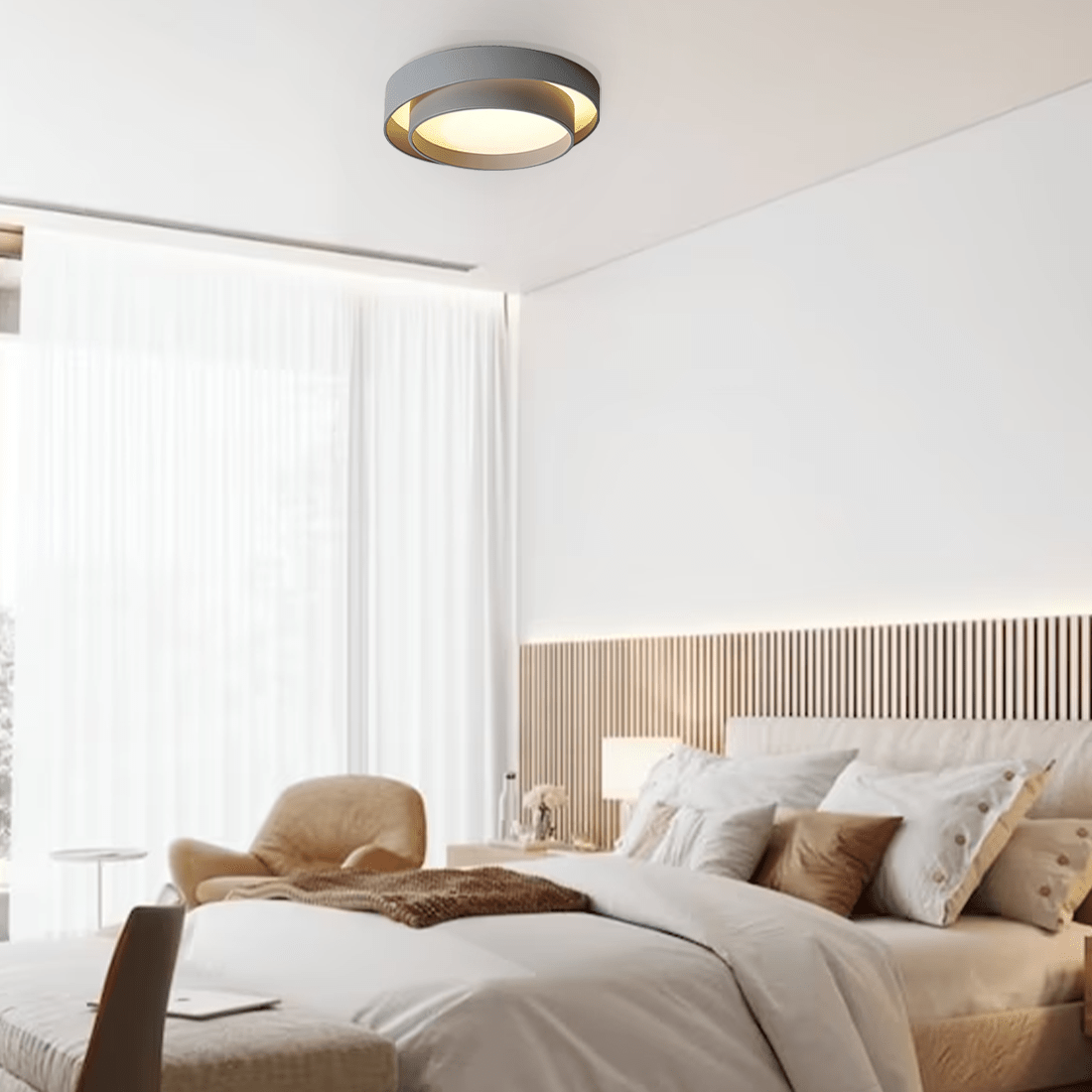 Plafoniera LED a forma di disco FLINT