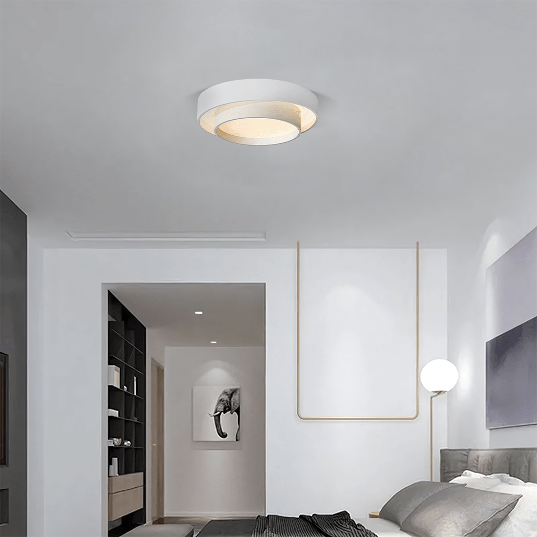 Plafoniera LED a forma di disco FLINT