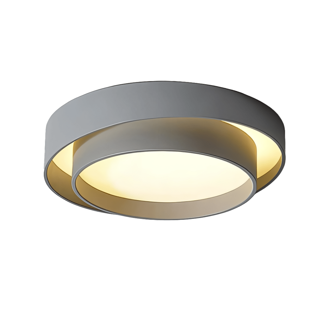 Plafoniera LED a forma di disco FLINT grigia