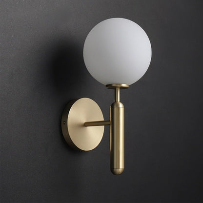 Lampada da parete GlassGem con sfera in vetro