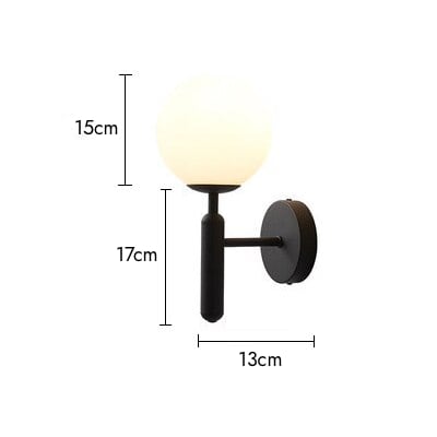 Lampada da parete GlassGem con sfera in vetro