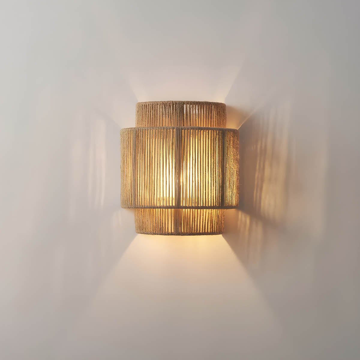Lampada da parete giapponese HikariShade in fibre naturali