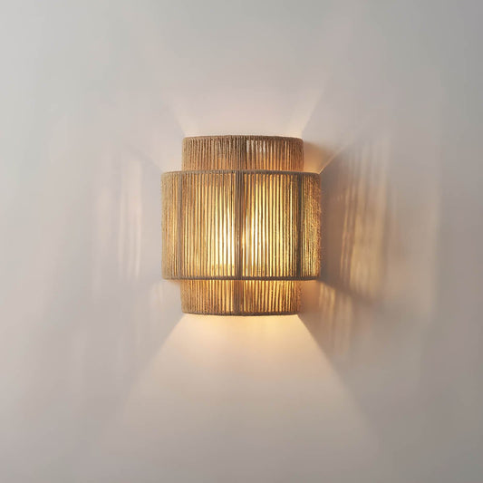 Lampada da parete giapponese HikariShade in fibre naturali