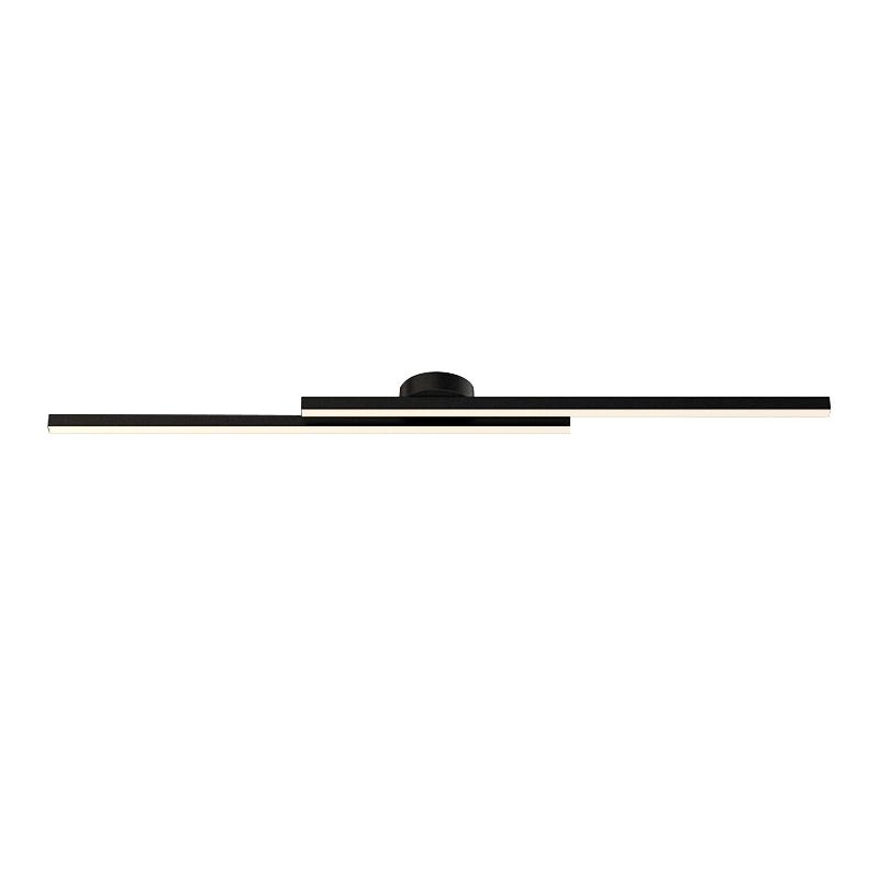 LongStrip vista frontale: due barre LED sfalsate e base rotonda