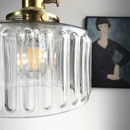 LumeRiflesso – lampada a sospensione vintage in vetro e ottone di Luximode