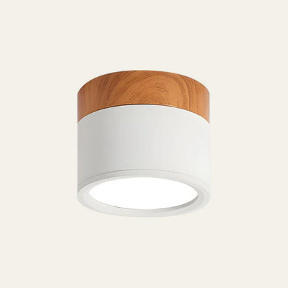 LumiFlush - corpo cilindrico in alluminio con finitura bianca | Luximode