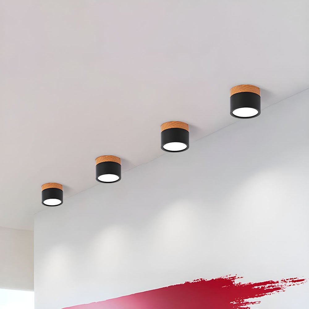LumiFlush - corpo cilindrico in finitura nera satinata moderna | Luximode