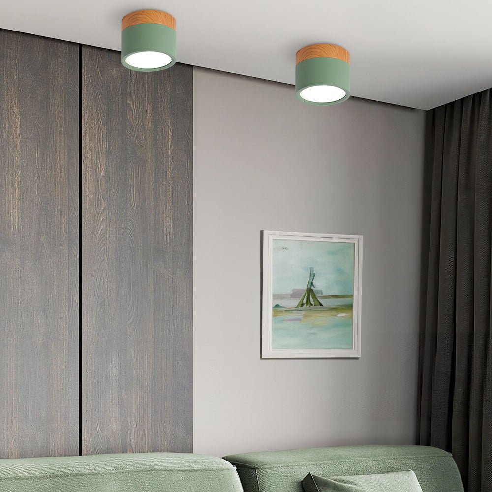 LumiFlush - vista frontale con diffusore acceso luce calda | Luximode